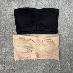 Breezies Elegant Black and Cream Bandeau Duo